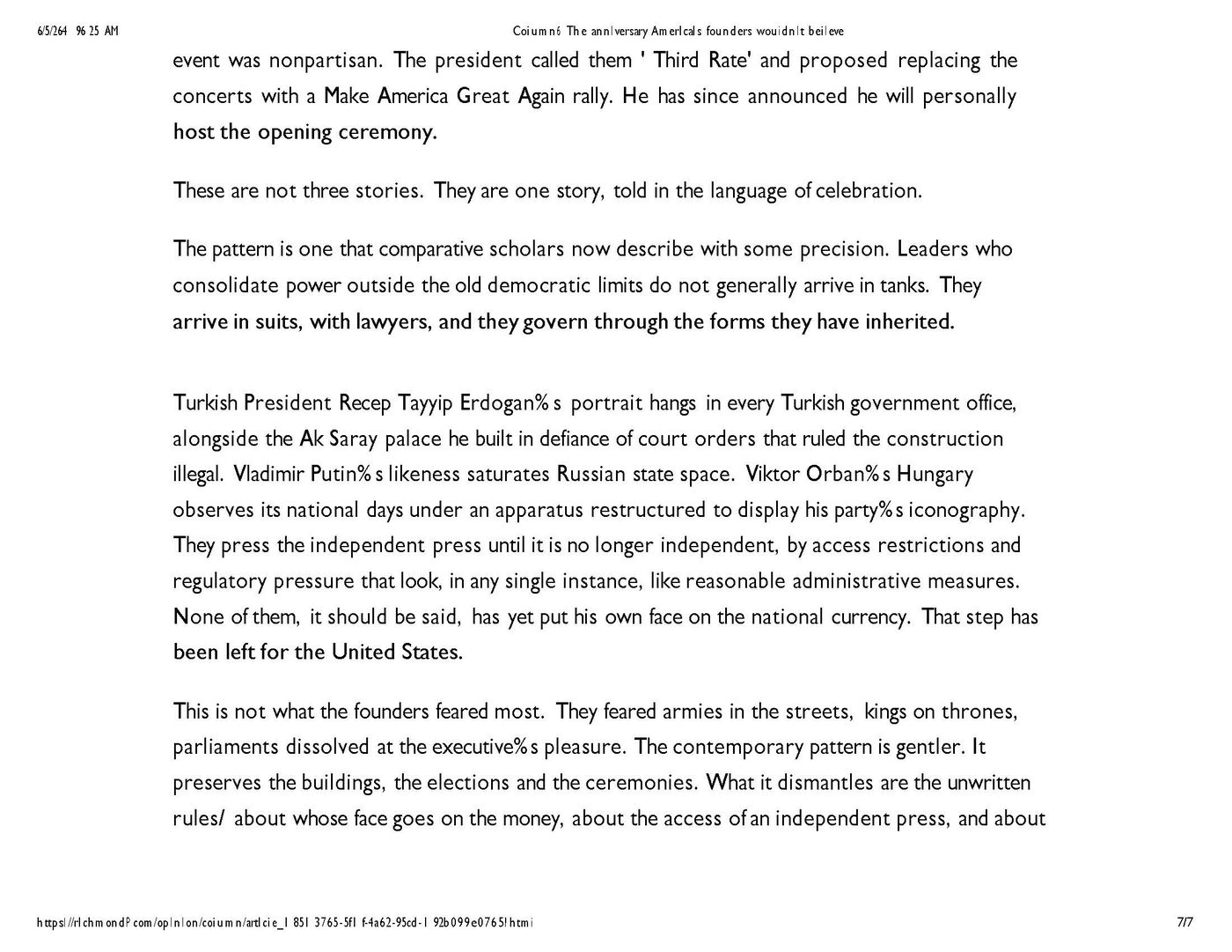 The anniversary America's founders wouldn't believe, page 5 of 7
