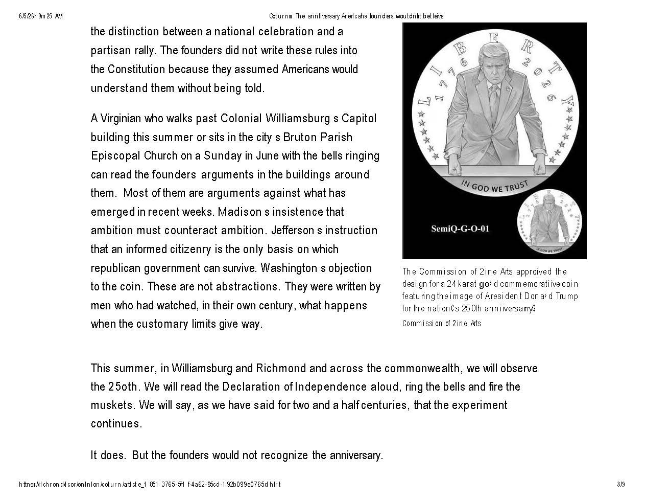 The anniversary America's founders wouldn't believe, page 6 of 7
