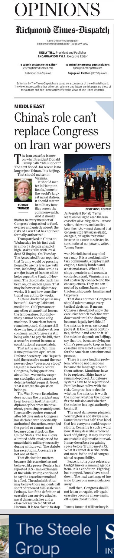 China talks cannot replace a congressional vote on war, page 4 of 4